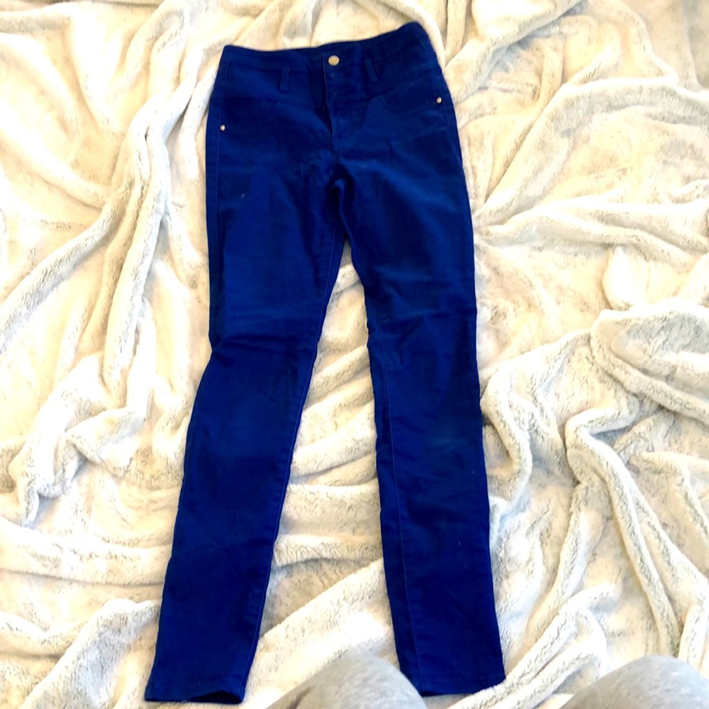 Blue jeans high waist skinny